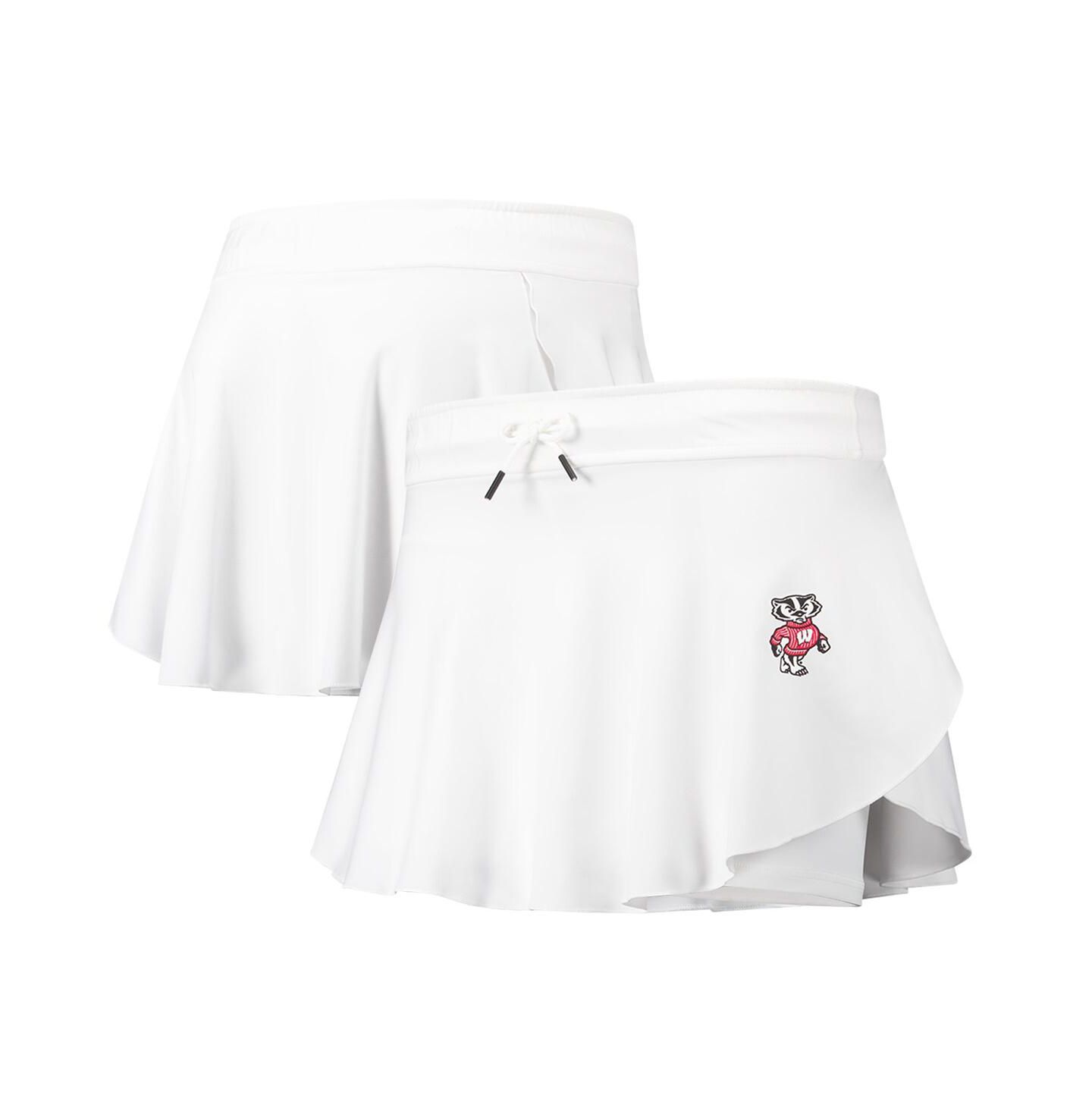Женская юбка-шорты Under Armour White Wisconsin Badgers Gameday Split Soft Skort — фото 1