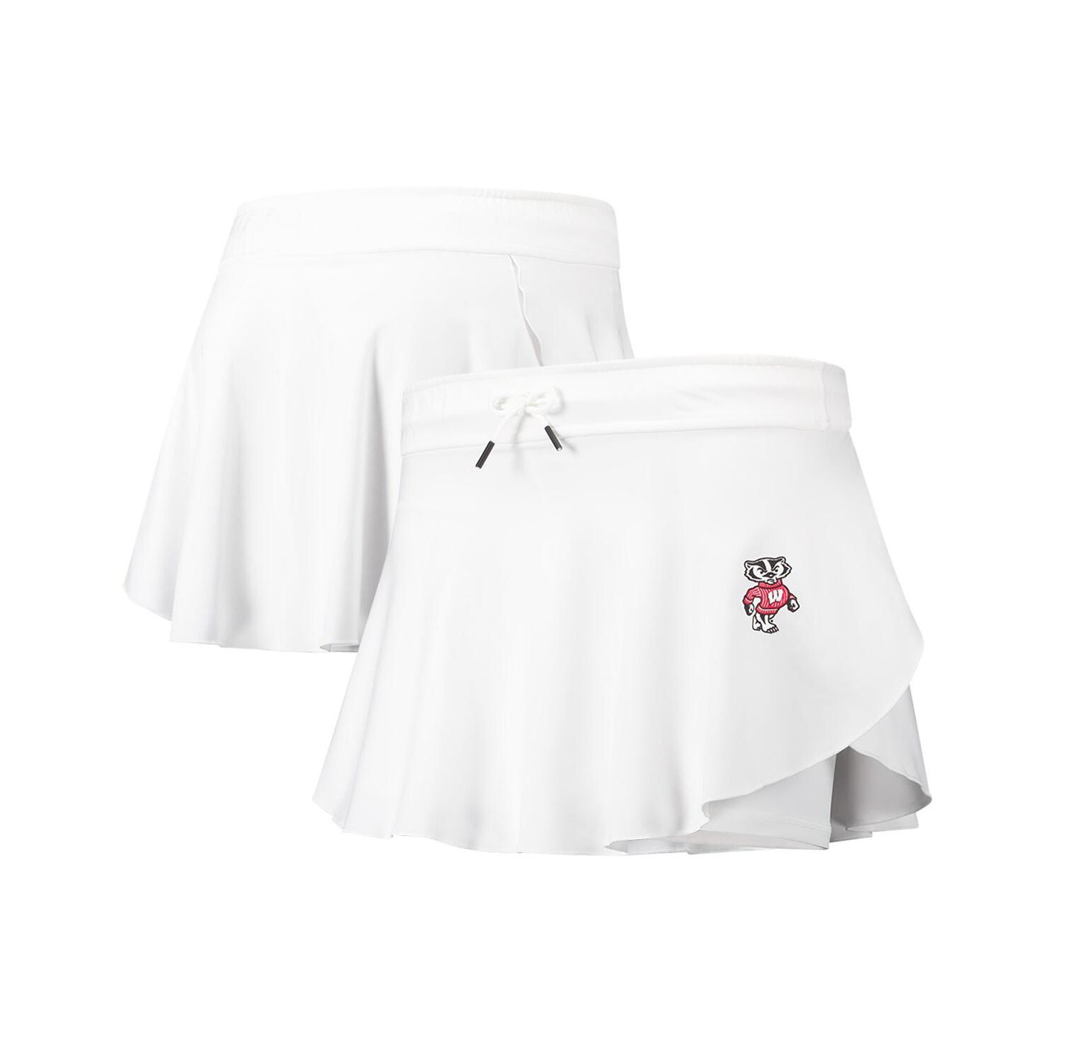 Women's White Wisconsin Badgers Gameday Split Soft Skort