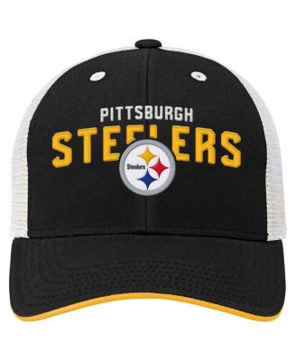 Big Boys and Girls Black Pittsburgh Steelers Core Lockup Trucker Adjustable Hat