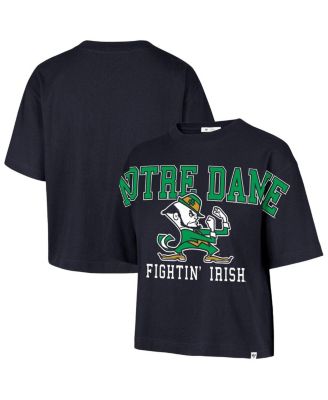 '47 Brand - Women's Navy Notre Dame Fighting Irish Outreach City Relaxed Cropped T-Shirt