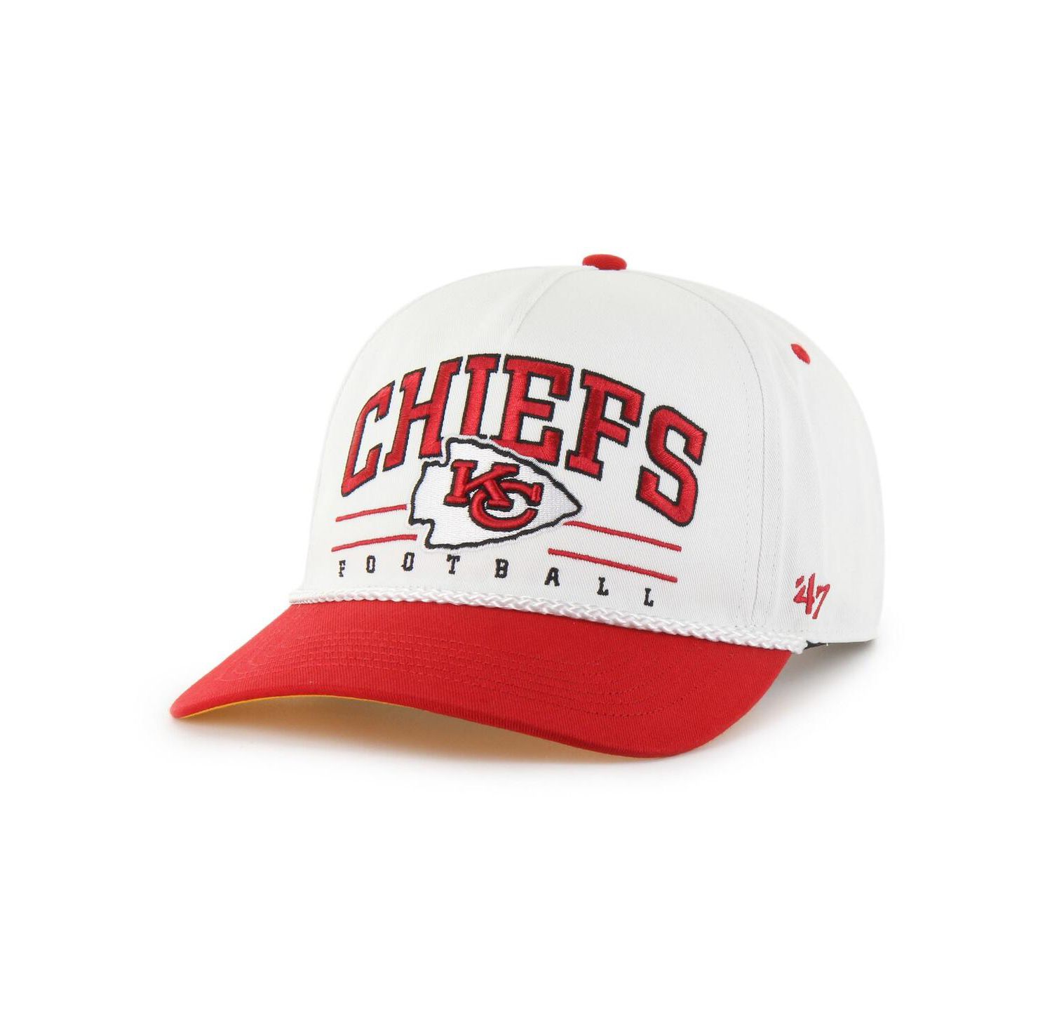 Men's White/Red Kansas City Chiefs Roscoe Two-Toned Hitch Adjustable Hat