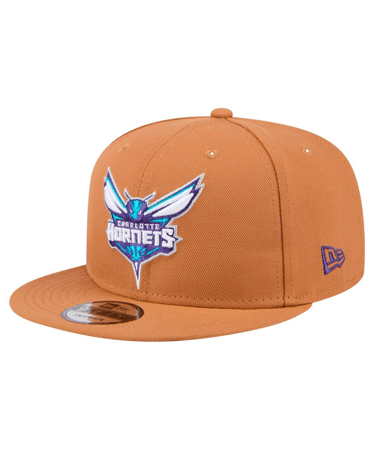 New Era Men's Tan Charlotte Hornets Color Pack 9fifty Snapback Hat In Brown