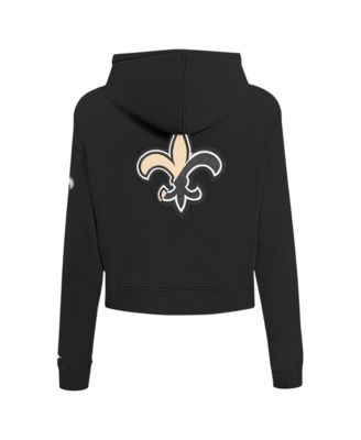 Women's Black New Orleans Saints Split Logo Full-Zip Hoodie