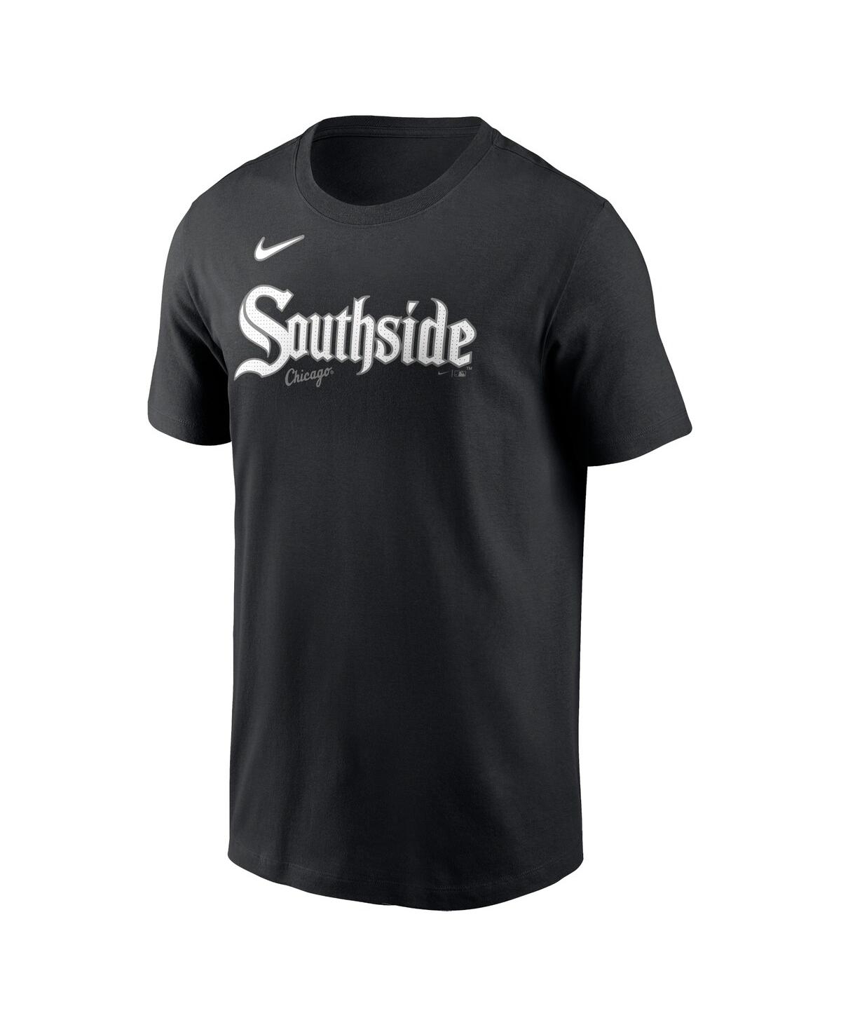 Nike Men's Yoan Moncadaâ Black Chicago White Sox City Connect Fuse Name Number T-shirt In Black