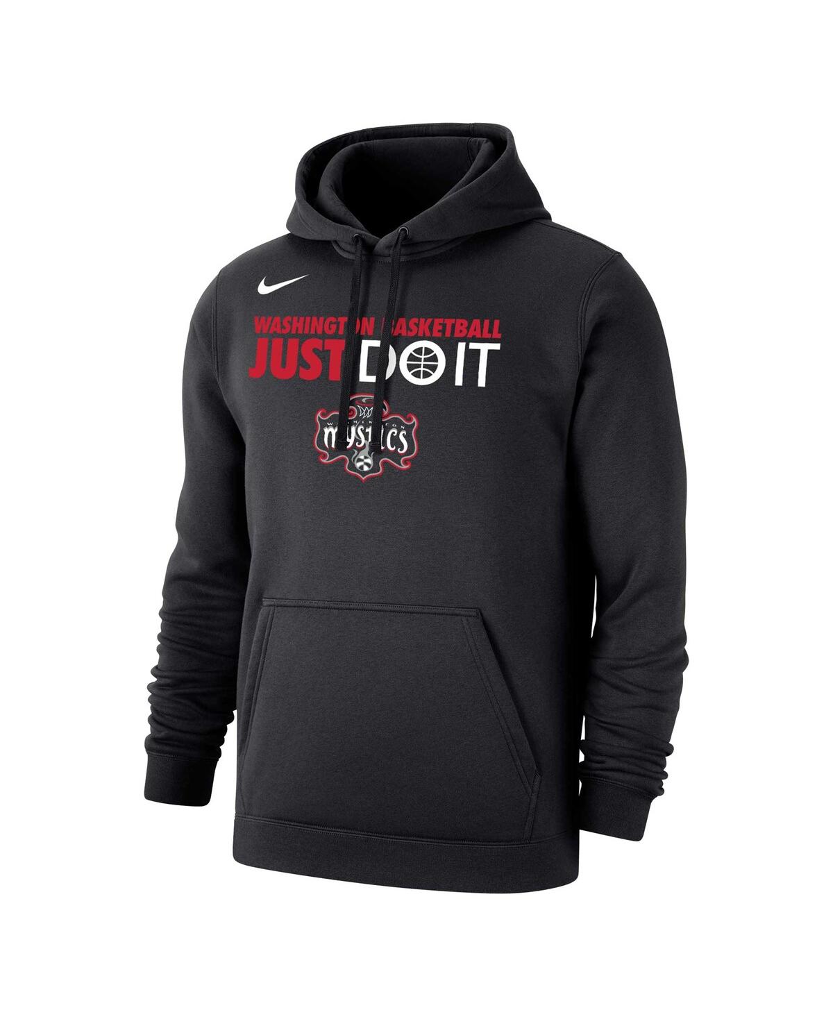 Nike Men's And Women's Black Washington Mystics Just Do It Club Pullover Hoodie In Black