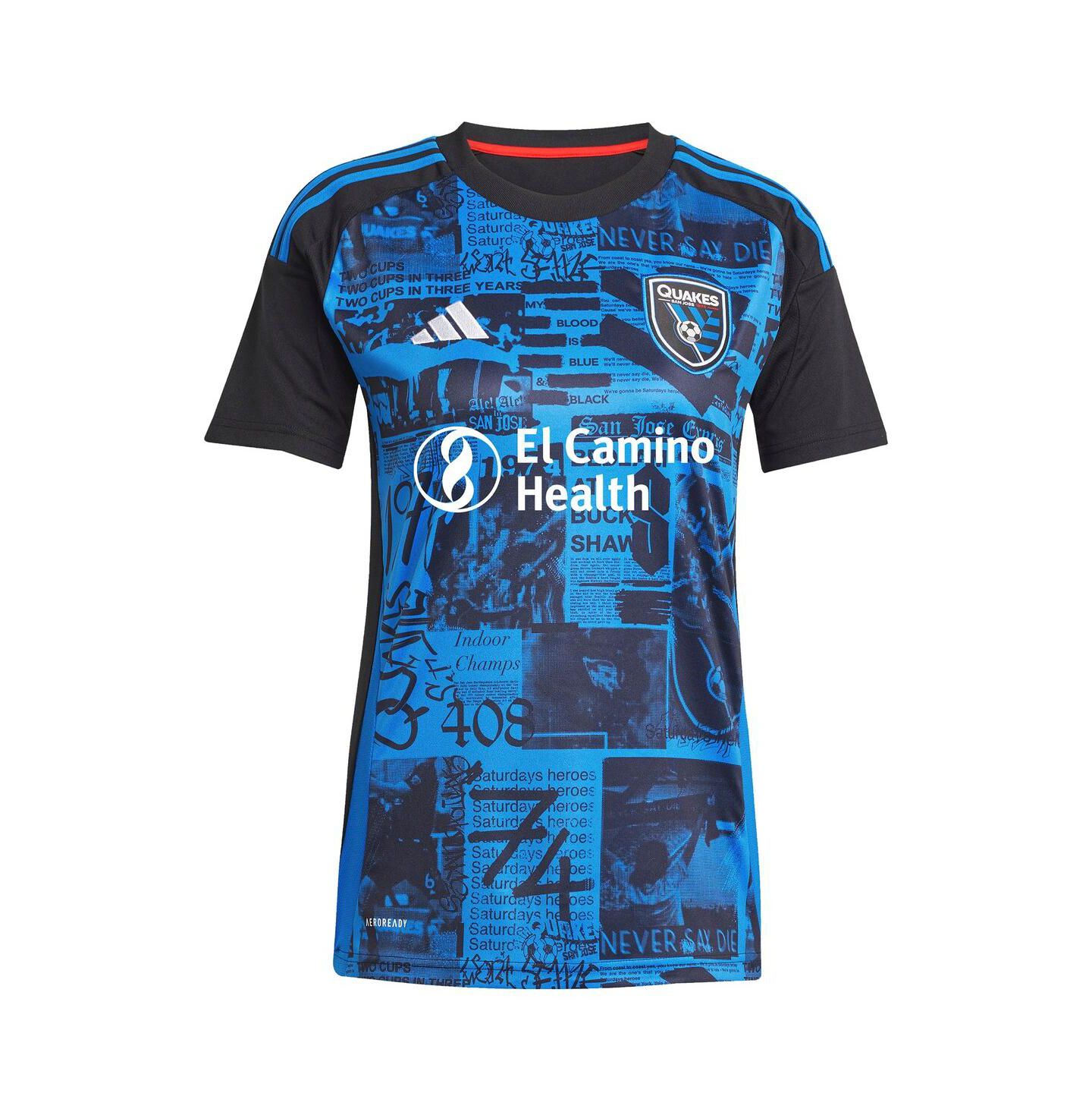 Женский топ adidas Cristian Arango Black San Jose Earthquakes 2025 Headliner Replica Player Jersey — фото 3