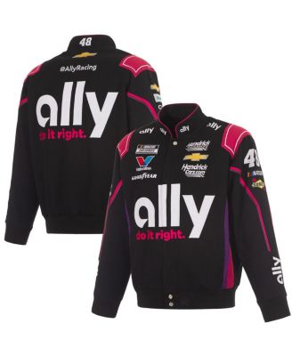 JH Design - Men's Black Alex Bowman Ally Full-Snap Twill Uniform Jacket