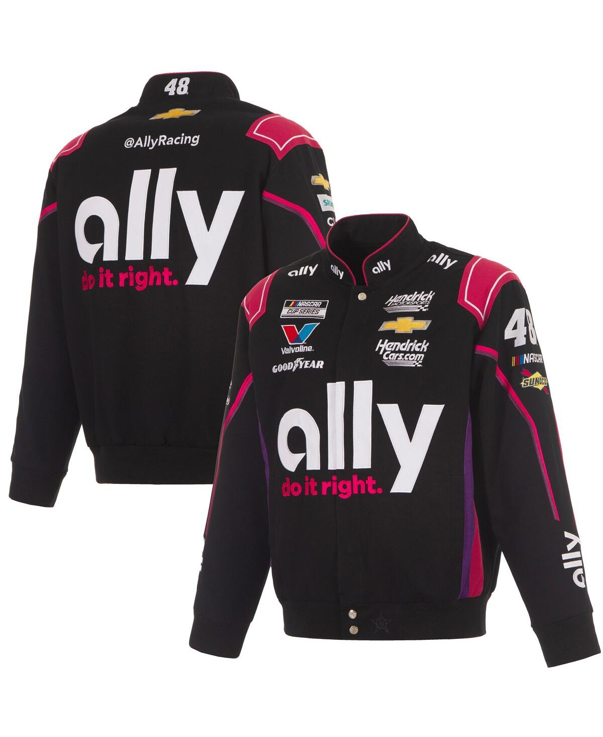 Jh Design Men's Black Alex Bowman Ally Full-snap Twill Uniform Jacket In Black