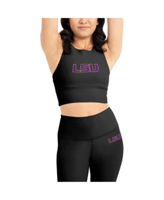Kadi Brand - Women's 2-Pack Black LSU Tigers Buttery Soft Midi Bra Leggings Set