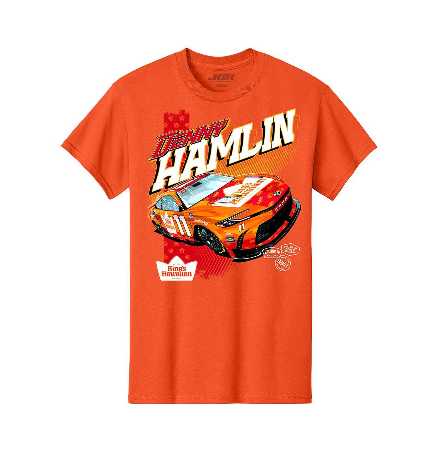 Мужская футболка Joe Gibbs Racing Team Collection Orange Denny Hamlin King's Hawaiian — фото 3