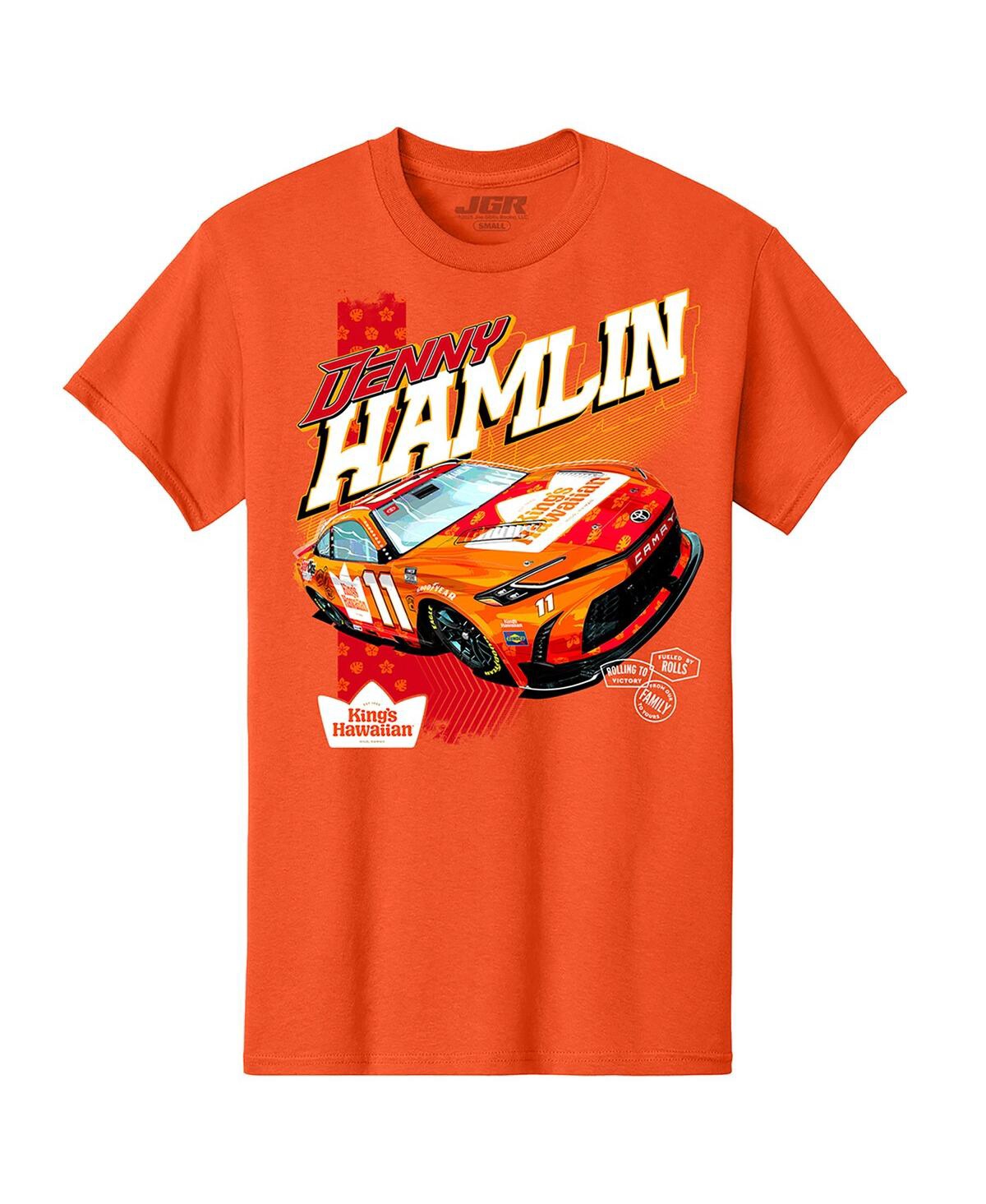 Joe Gibbs Racing Team Collection Orange Denny Hamlin King's Hawaiian T-shirt In Orange