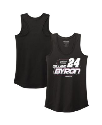 Hendrick Motorsports Team Collection - Women's Black William Byron Name Number Racerback Tri-Blend Tank Top