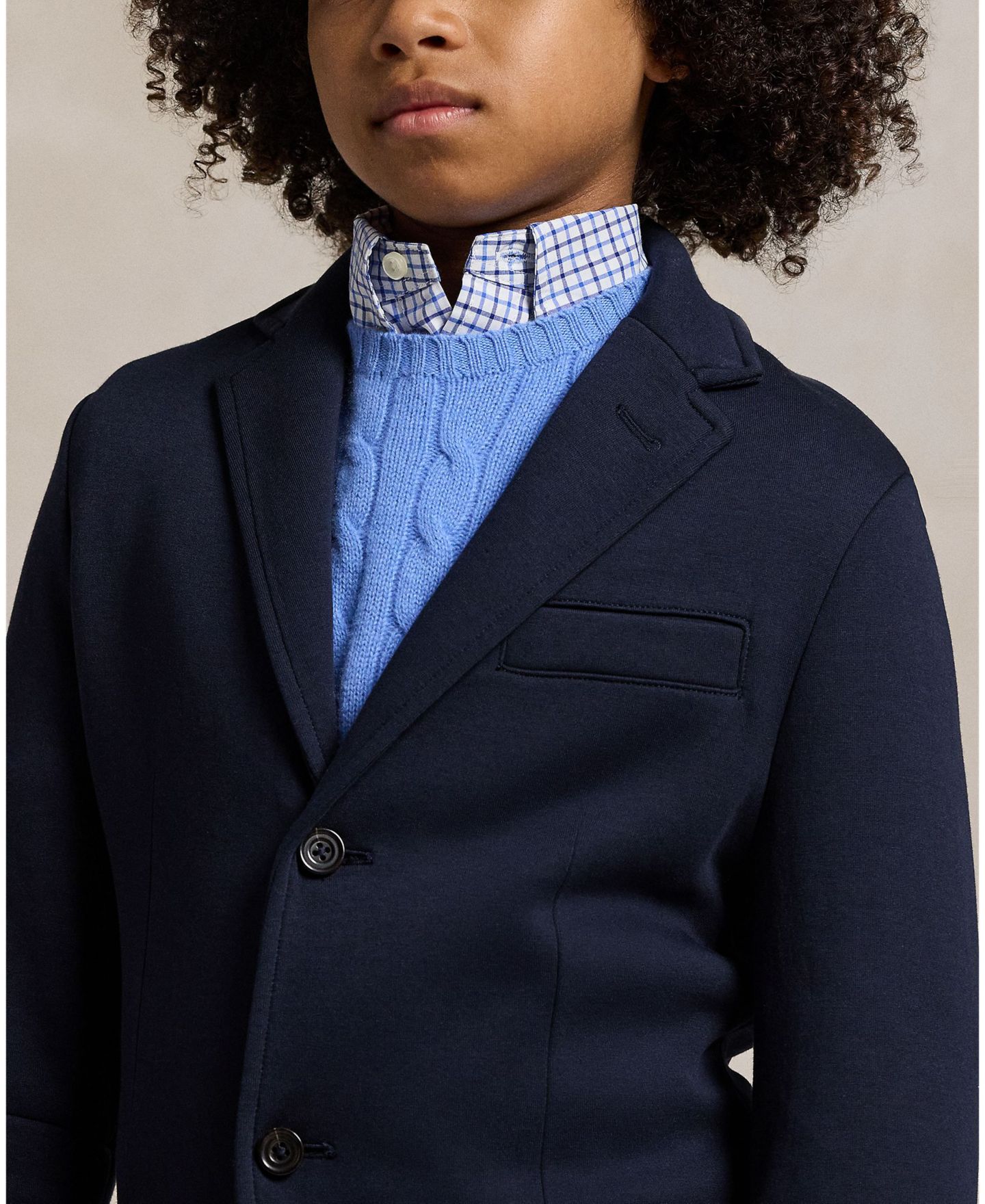 Куртка Polo Ralph Lauren Double-Knit Jacket для мальчиков, цвет: Тёмно-синий — фото 7