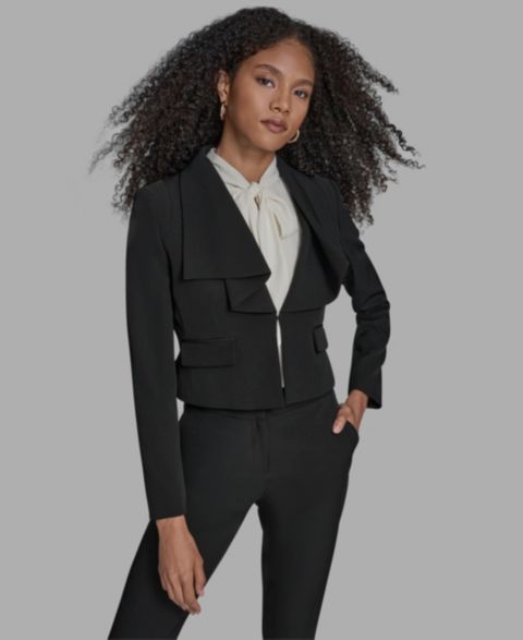 Женские куртки BCBG Women's Collar Long Sleeve Jacket