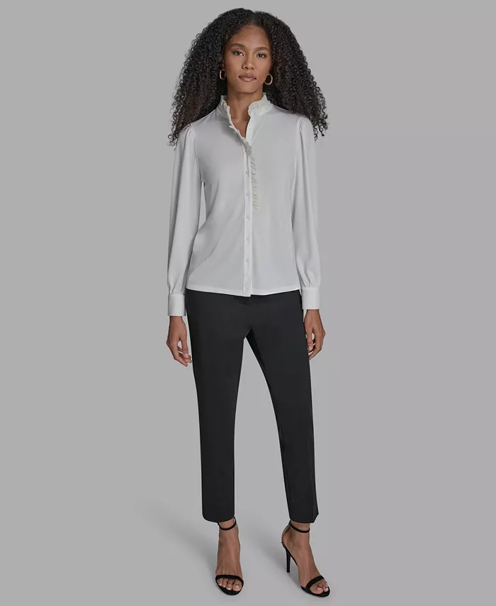Long Sleeve Ruffle Blouse - thumbnail 2
