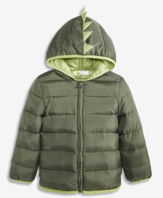 Epic Threads - Boys Toddler 2T-4T Dino Puffer Hooded Jacket