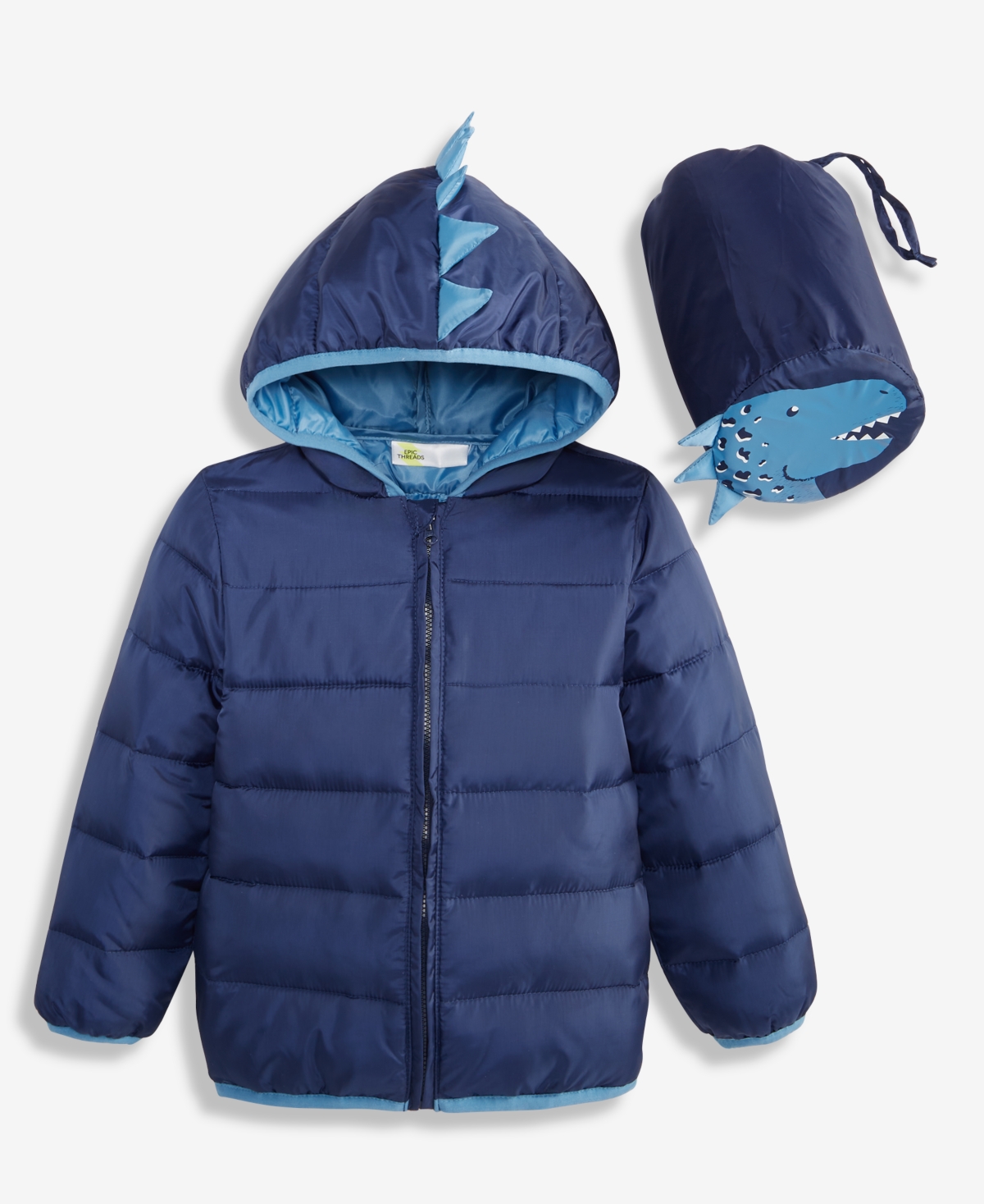 Epic Threads Boys Toddler 2T-4T Dino Lightweight Hooded Packable Jacket, Macy's Exclusive