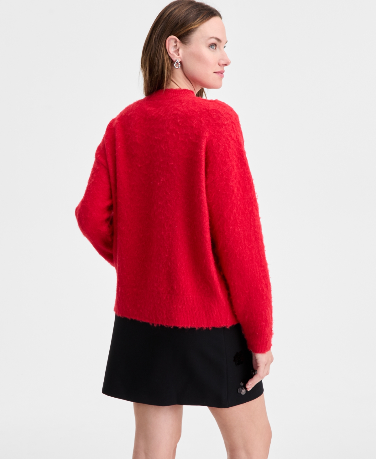 On 34th Women's Brushed-Knit Relaxed Crewneck Sweater, Macy's Exclusive