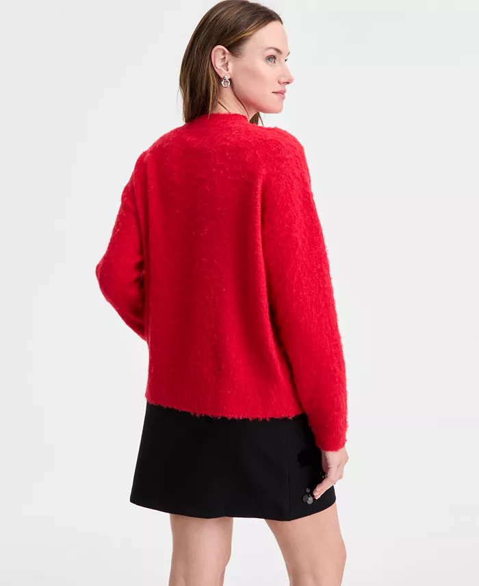 Women's Brushed-Knit Relaxed Crewneck Sweater - thumbnail 2