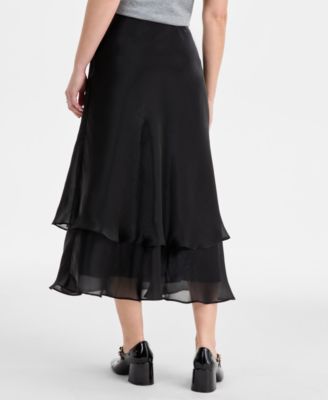 Women's Tiered Flounce Midi Skirt, Macy's Exclusive