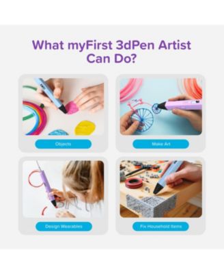 NEW 3dPen Artist STEM Learning Teenager & Adult 3D Drawing with Biodegradable Filaments Full Set Kit