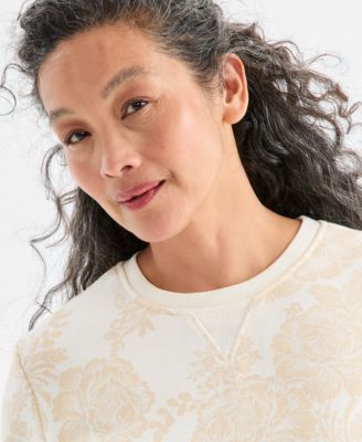 Women's Printed Crewneck Sweatshirt, Macy's Exclusive