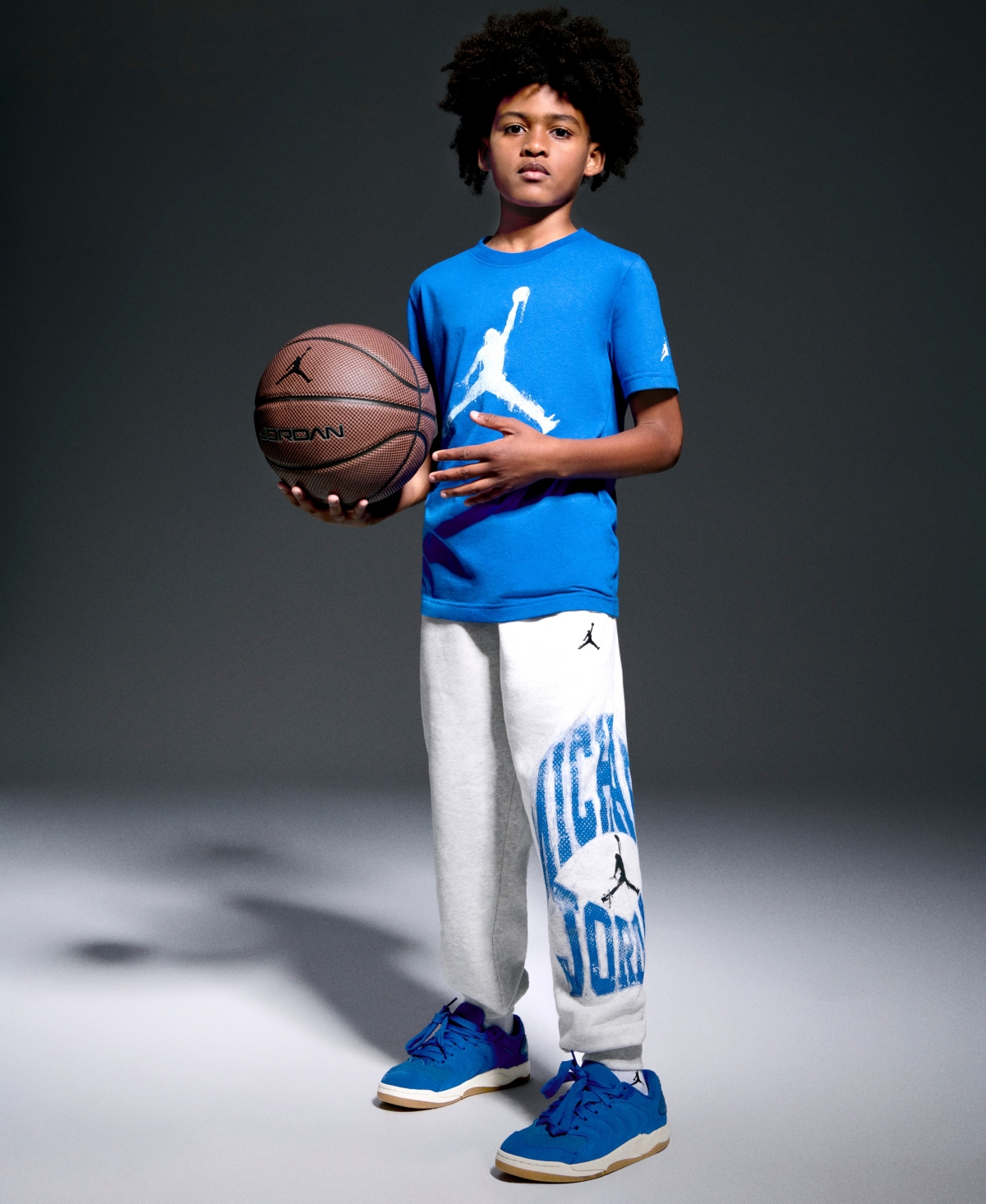 Jordan Big Boys Motion, Versatility And Performance Fleece Pants In Gray