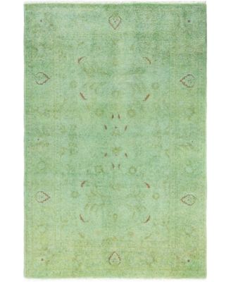 Adorn Hand Woven Rugs Fine Vibrance M1419 Rug Collection In Green
