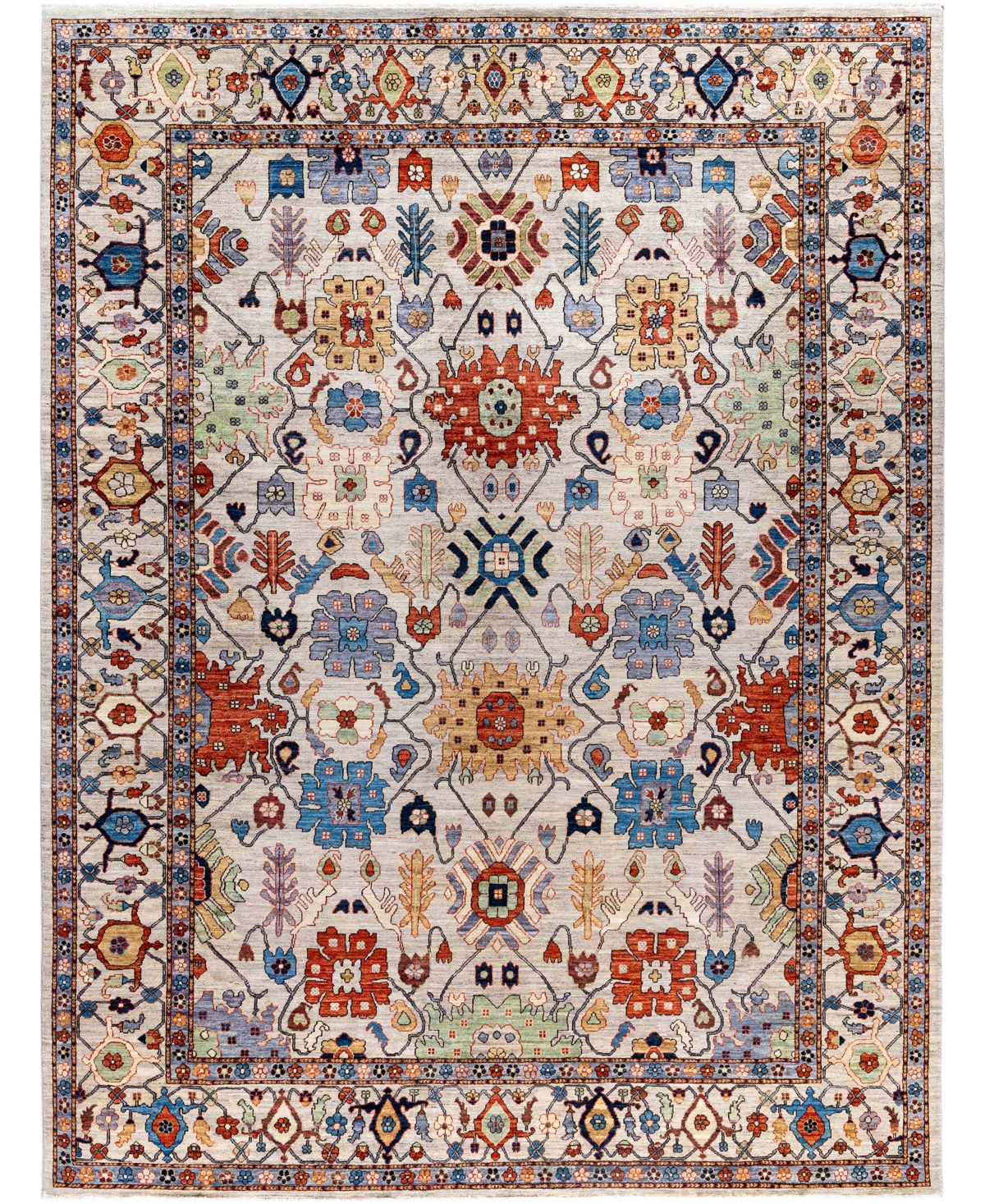 Adorn Hand Woven Rugs Serapi M0103-87 9'x11'10" Area Rug In Gray