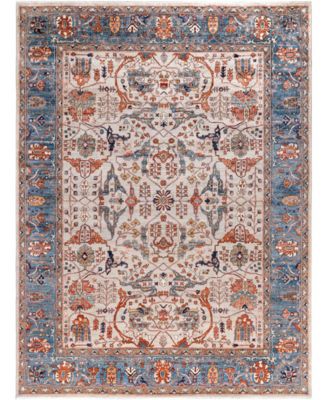 Adorn Hand Woven Rugs Serapi M0103 85 Rug Collection In Gray