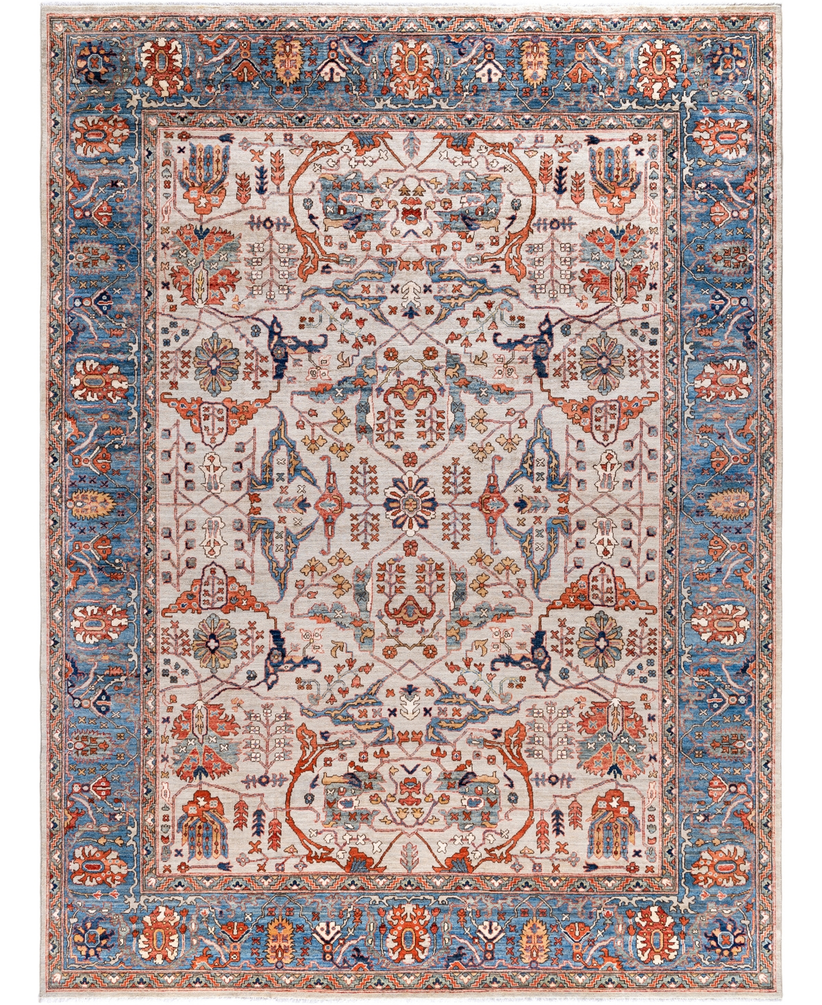 Adorn Hand Woven Rugs Serapi M0103-85 8'11"x12' Area Rug In Gray