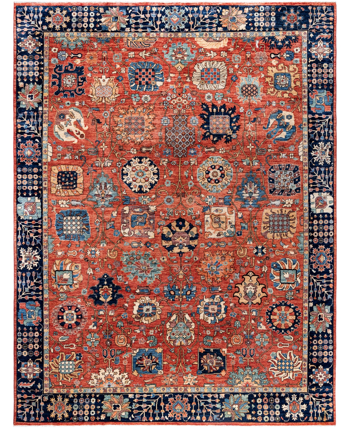 Adorn Hand Woven Rugs Serapi M0103-145 9'x11'9" Area Rug In Red