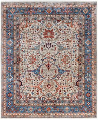 Adorn Hand Woven Rugs Serapi M0103 190 Rug Collection In Gray