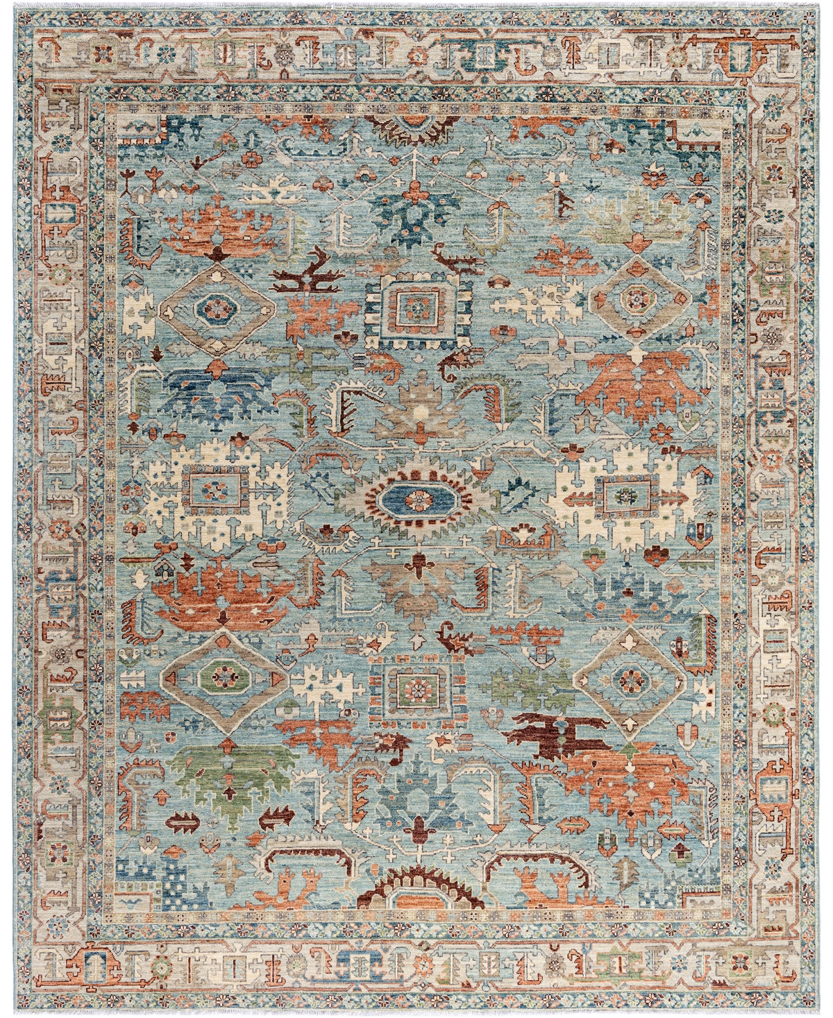 Adorn Hand Woven Rugs Serapi M0103-200 8'x9'9" Area Rug In Green