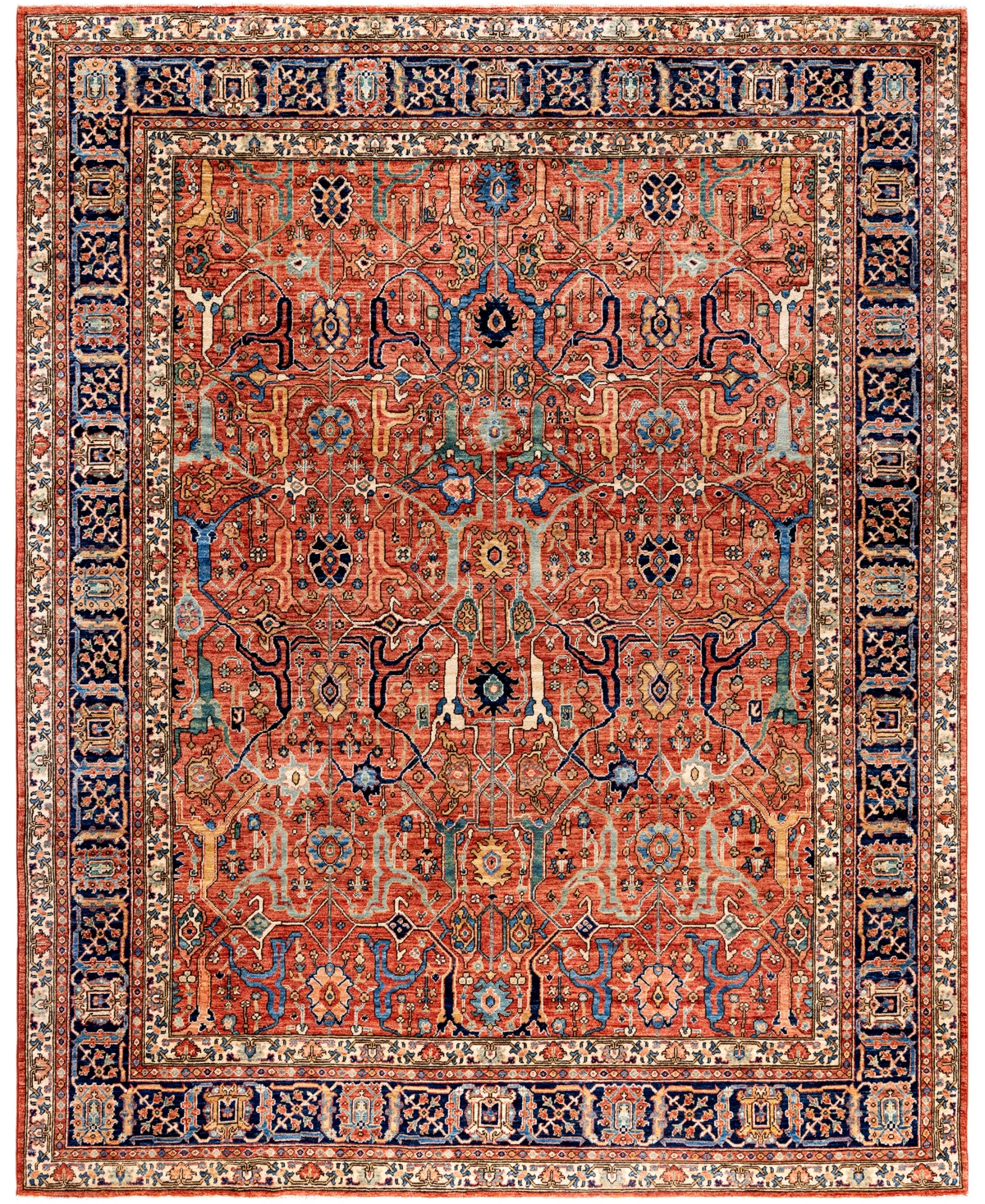 Adorn Hand Woven Rugs Serapi M0103-271 7'10"x9'9" Area Rug In Red