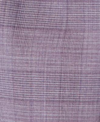 Men's Modern-Fit Purple Plaid Suit Separates Jacket 