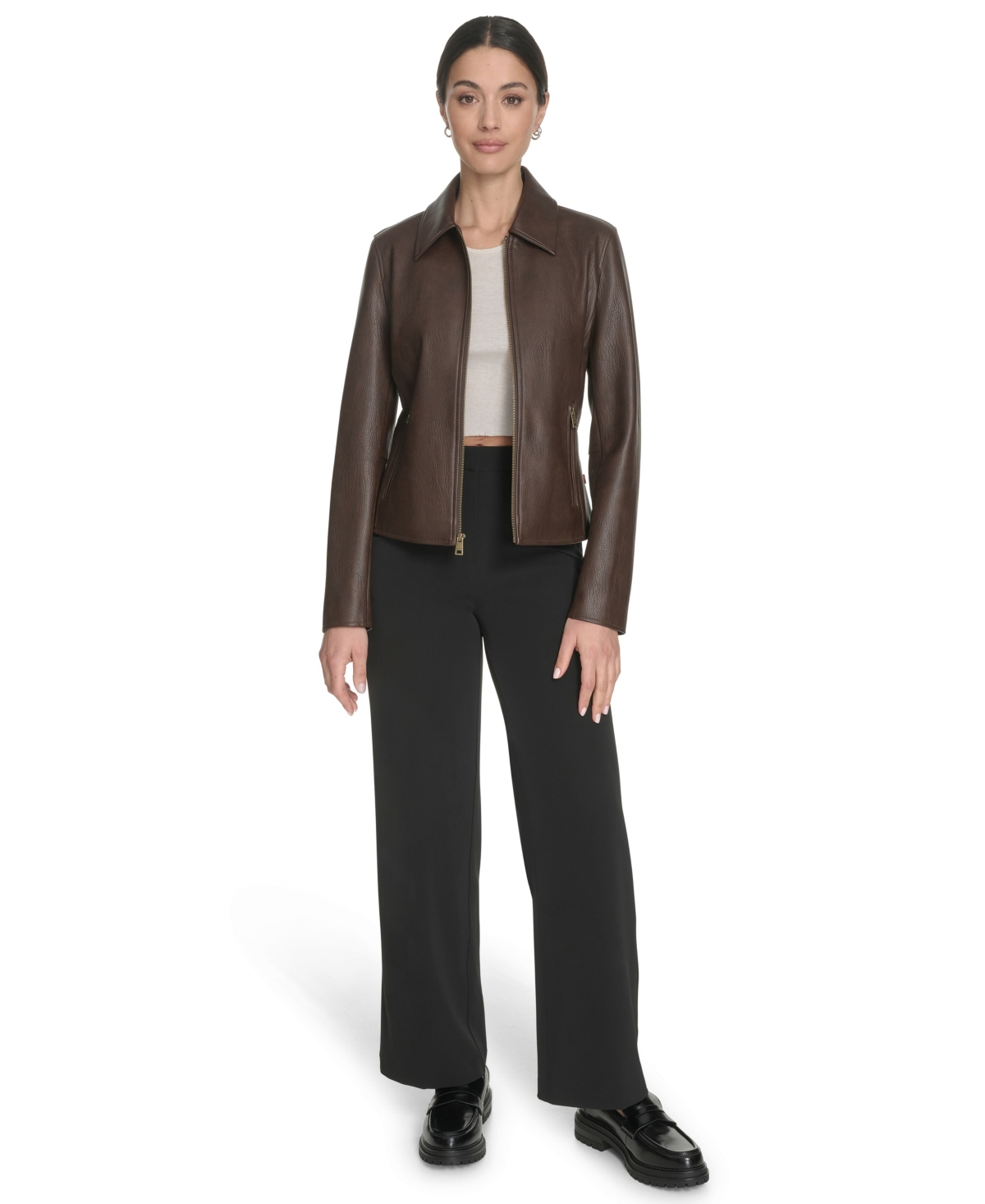 Levi's Racer Faux Leather Jacket In Brown