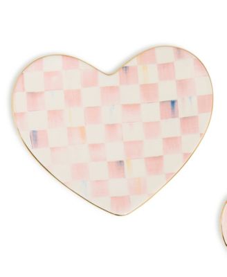 Rosy Heart Trinket Dishes, Set of 2