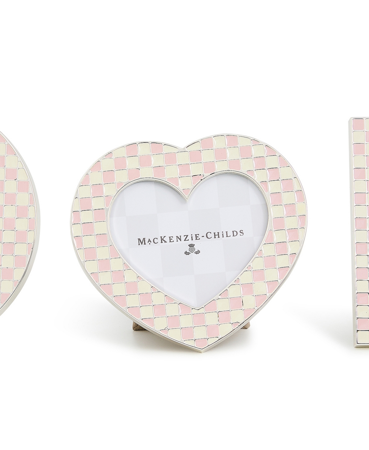 Mackenzie-childs Mackenzie Childs Set Of Three Celebrate Rosy Assorted Frames In Multi