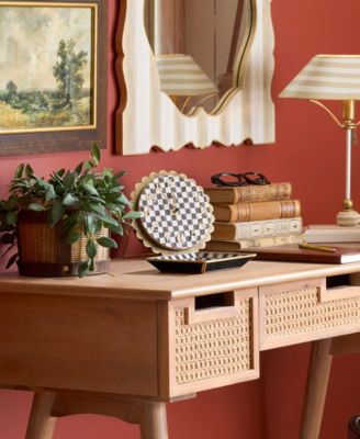 Courtly Check Scalloped Desk Clock