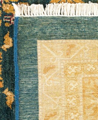 Adorn Hand Woven Rugs Mogul M1320 Rug Collection In Green