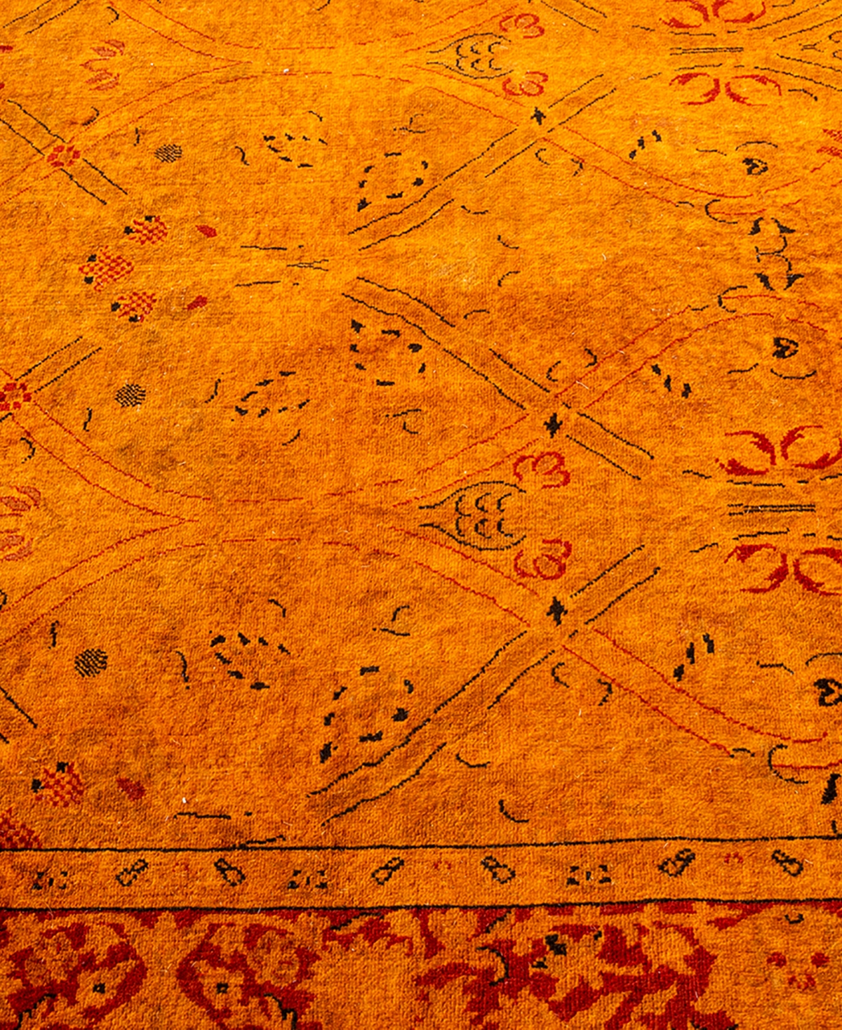 Adorn Hand Woven Rugs Fine Vibrance M1348 4'1"x6'2" Area Rug In Orange