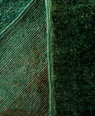 Adorn Hand Woven Rugs Fine Vibrance M1480 Rug Collection In Green