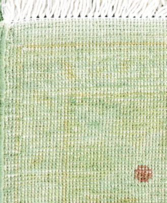 Adorn Hand Woven Rugs Fine Vibrance M1419 Rug Collection In Green