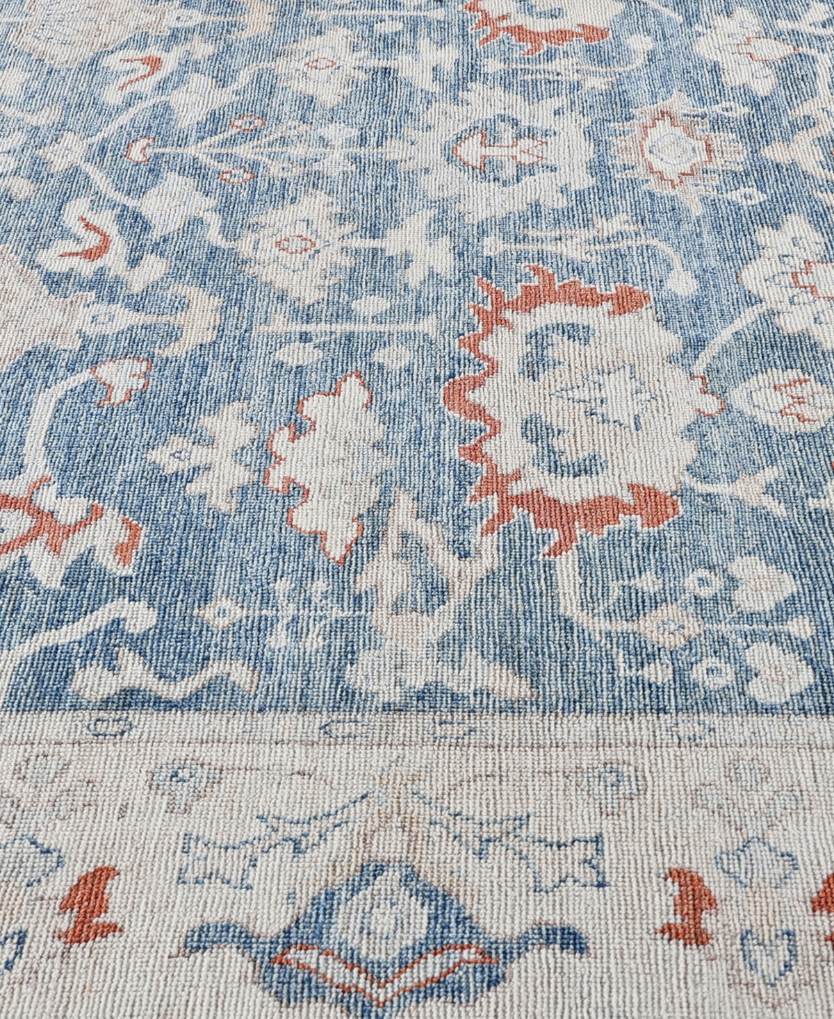 Adorn Hand Woven Rugs Colorful Oushak M0103-41 8'10"x12'1" Area Rug In Blue