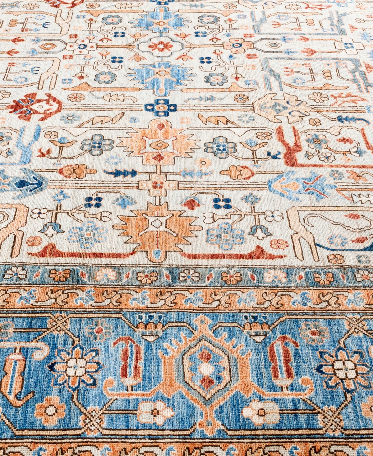 Adorn Hand Woven Rugs Serapi M0103-55 10'1"x13'9" Area Rug In Gray
