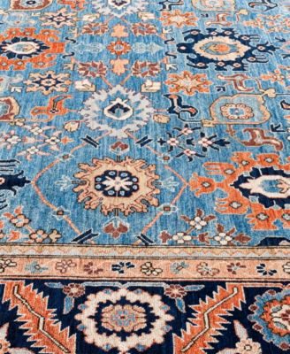 Adorn Hand Woven Rugs Serapi M0103 65 Rug Collection In Blue