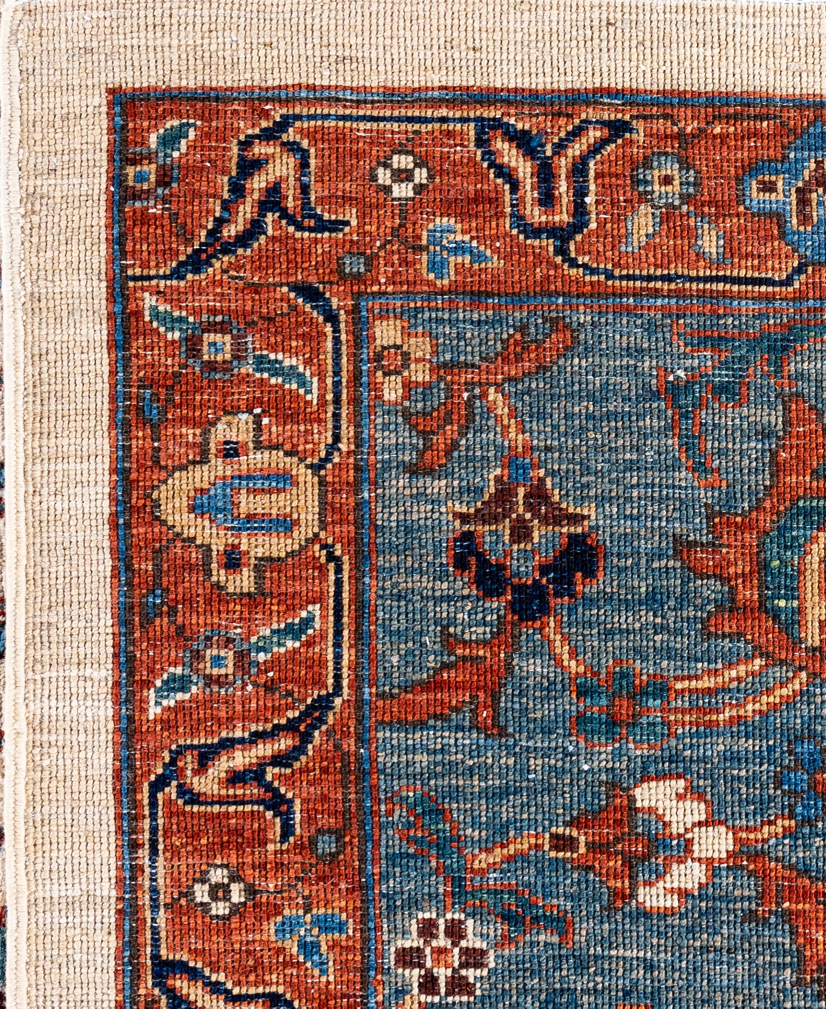 Adorn Hand Woven Rugs Serapi M0103-90 9'3"x11'11" Area Rug In White