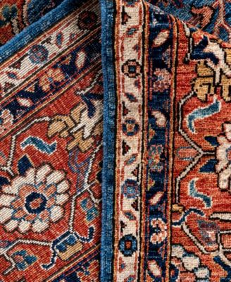 Adorn Hand Woven Rugs Serapi M0103 120 Rug Collection In Blue