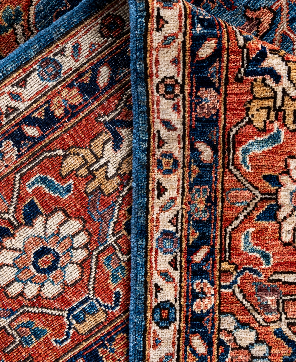 Adorn Hand Woven Rugs Serapi M0103-120 9'1"x12'3" Area Rug In Blue